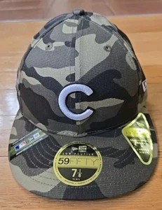 Chicago Cubs New Era 59FIFTY Fitted Camo Hat Cap Armed Forces Day Size 7 1/8 - Picture 1 of 11