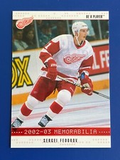 2002-03 In the Game Be A Player Memorabilia Hockey Ruby #133 Sergei FEDOROV /200