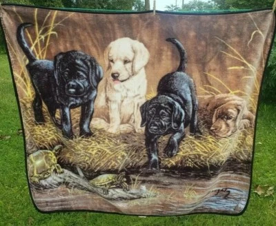 Manta The Northwest Co negra, amarilla, marrón labrador cachorro perro 58" X 50" Foto 1 de 4