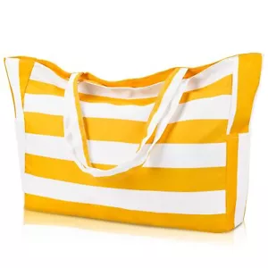 Beach Tote Bag for womenWaterproof Pool Bag with Zipper and Pocket Sandproof ... - Picture 1 of 7