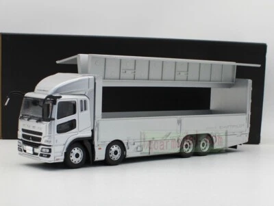 1/43 Scale MITSUBISHI FUSO TRUCK SUPER GREAT Diecast Model Silver color - Image 1 of 4