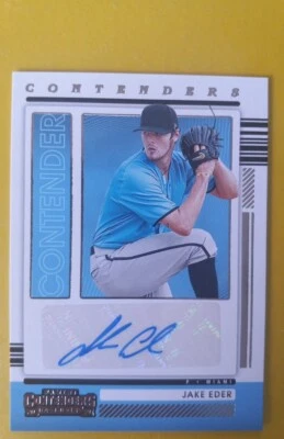 2021 Contenders Jake Eder Contenders Autograph Auto #CA-JE Marlins - Image 1 of 2