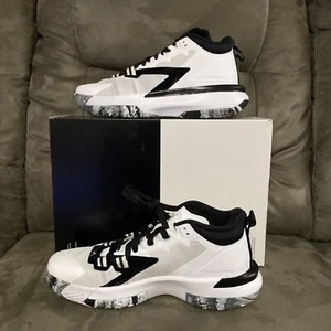 New Nike Jordan Zion 1 TB White/White Black DC4208-100 Men’s Size 8.5 - Picture 1 of 12