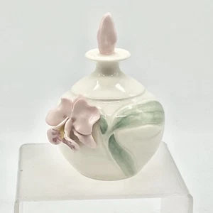 Perfume Bottle Floral Pottery Hand Crafted  Signed Silverman 2007 - Picture 1 of 6