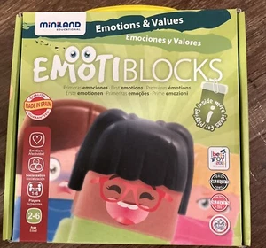 Miniland MLE32350 Emotiblocks Interchangeable Emotion - Educational Toy for Kids - Picture 1 of 3