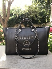 CHANEL 🖤 DEAUVILLE XL Shopper ❤️ Kaviar Leder Timeless FULL SET Bag 2018 🖤 NEU