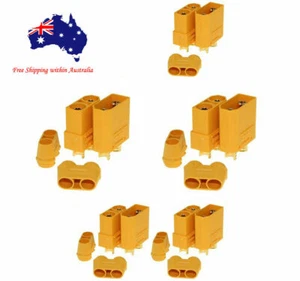 5 Pair Genuine Amass XT90 Plug Connector Male Female Anti Skid for Battery ESC - Picture 1 of 5