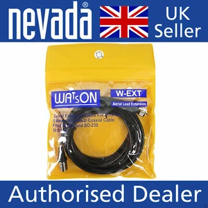 Watson W-EXT  5m extension patch lead SO239-PL259 RG58 cable. - Picture 1 of 3