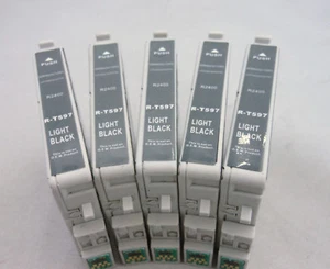 5er-Pack T0597 hellschwarze Tintenstrahlpatrone für Epson Stylus Photo R2400 - Bild 1 von 3