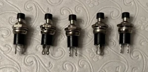 (5) SPST panel mount miniature momentary push-button switch NO OFF-ON NEW - Picture 1 of 3