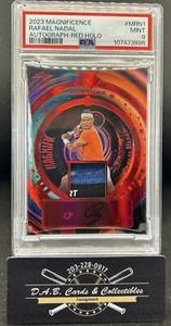 2023 Leaf Magnificent Rafael Nadal RED HALO Jersey Patch Auto #D 2/3 PSA 9 - J01 - Picture 1 of 2