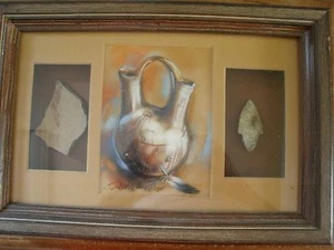 Sue Malinski Keramik Gemälde Anosazis Mangold Hohokan Pfeilspitze  - Bild 1 von 6