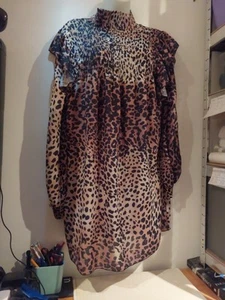 Brown Pattern Dress. Size 20-22? - Picture 1 of 7