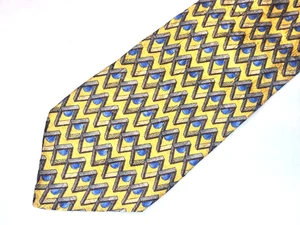 ERMENEGILDO ZEGNA [ GEOMETRIC ]  men's tie 100% Silk Made in Italy - Picture 1 of 3