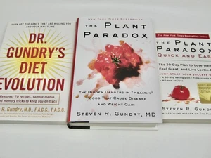 3 Books by Steven R Gundry Plant Paradox, Quick and Easy 30 Day Diet Evolution - Picture 1 of 10
