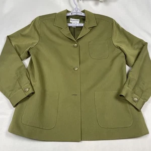 Pendleton Womens Blazer Jacket Silk Size 12 Button Profesisonal Shoulder Pads - Picture 1 of 8