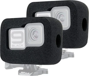 Paquete de 2 cubiertas Windslayer Wind Muff para Hero 9 10 11 12 13 negras - Imagen 1 de 6
