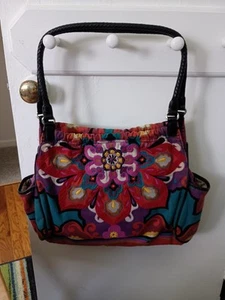 Brighton Large Tote, Stunning Embroidered Pattern, Gorgeous Colors  - Picture 1 of 16