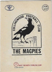 1973 Scanlens Club Emblem Sticker (7) COLLINGWOOD - Bild 1 von 2