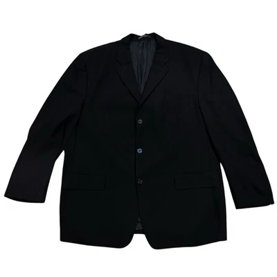 DKNY Essentials Blazer 46R Negro 3 Botones Chaqueta de Lana Calce Clásico Abrigo Deportivo Foto 1 de 4