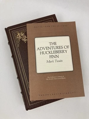 The Adventures of Huckelberry Finn Mark Twain 1978 Franklin Library Leather HC - Image 1 of 4