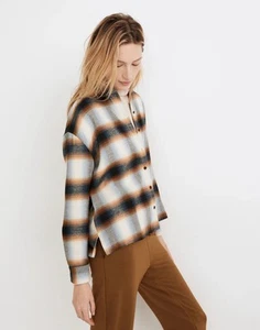 Camisa Madewell Franela Westlake en Allen Cuadros Mujer Talla Pequeña Vaquera Occidental - Imagen 1 de 11