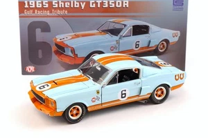 1:18 Acme 1965 Shelby GT350R Coupe Gulf Racing Tribute #6 Blue/Orange - Picture 1 of 5