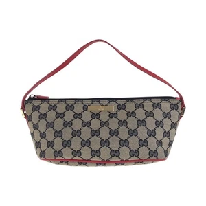 GUCCI 039 1103 Borsa accessoria marsupio nero rosso oro ferramenta GG tela/pelle - Foto 1 di 10