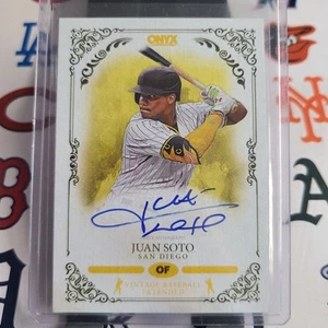 2022 Onyx Vintage Extended Auto Blue Ink #VA-JS Juan Soto /400 - San Diego - Picture 1 of 2