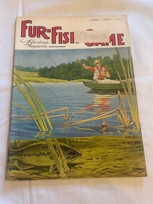 Fur-Fish-Game Magazine June 1966 Hunting Fishing Trapping Harding - Image 1 of 2