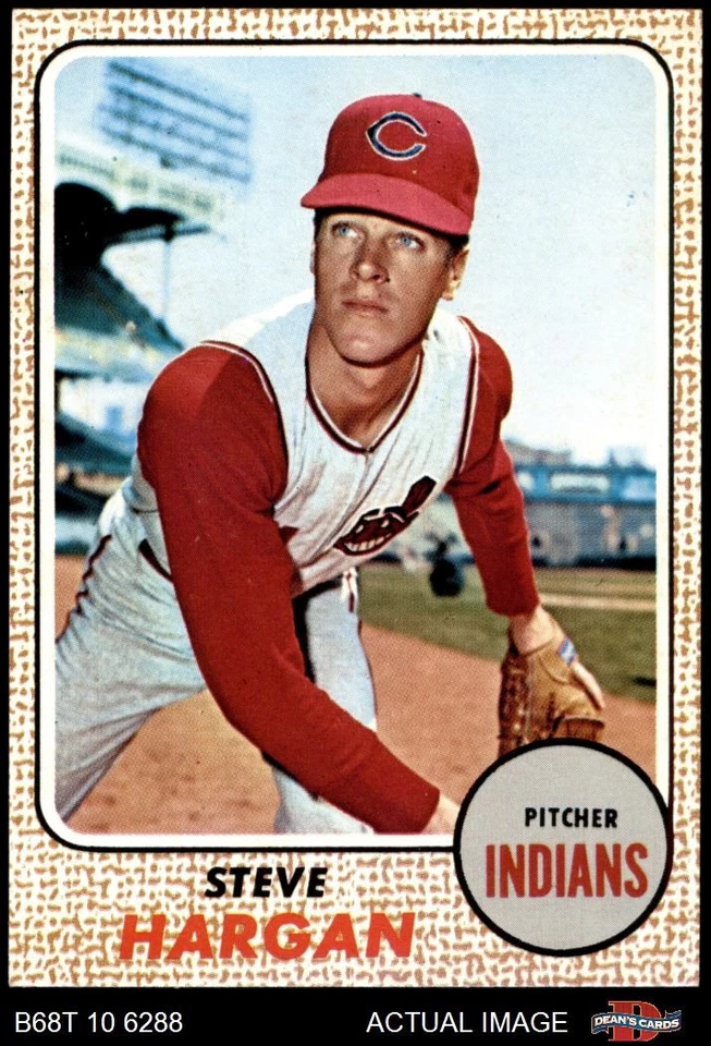 1968 Topps #35 Steve Hargan Indians 8.5 - NM/MT+ - Image 1 of 1