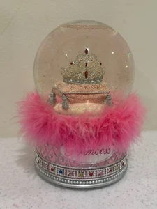 Princess Crown Snow Globe Pink Gift - Picture 1 of 8