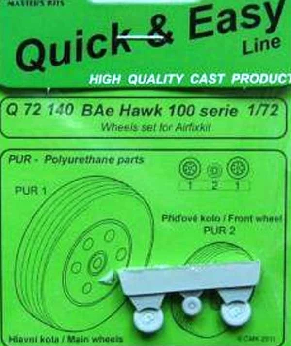 CMK - BAe Hawk 100 Series Ruote Set - Modello In Scala 1:72 Airfix NUOVO OVP - Immagine 1 di 1
