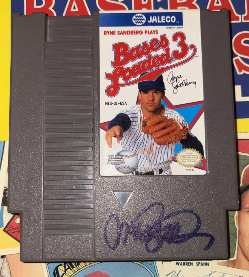 Ryne Sandberg Autograph Nintendo NES Bases Loaded 3 Signed Cartridge Authentic - Image 1 of 1