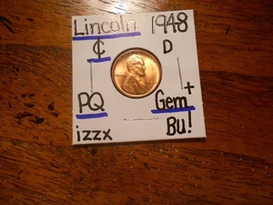 1948D Lincoln Cent Gem BU+ FANTASTIC!!!!!! PQ!!!! WOW!!!!! - Picture 1 of 4