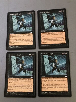 Shattered Crypt X4 Weatherlight Ex/ NM Condition See Pics Front Back - Image 1 of 4