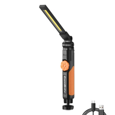 EverBrite 800LM LED Rechargeable Work Light Magnetic Hanging Hook COB Flashlight - Image 1 of 4