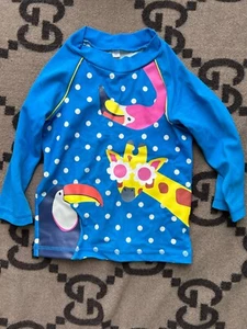 Mini Boden Long Sleeve Rashguard in Tropical Animals (3-4y) - Picture 1 of 4