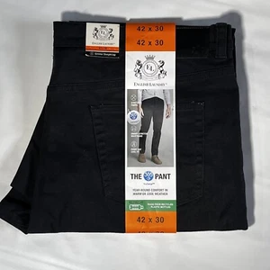 English Laundry Mens The 365 Pant Slimmer Straight Leg Sz 42/30 BLACK New W/Tags - Picture 1 of 9