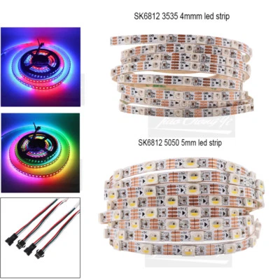 SK6812 3535 5050 SMD RGB Addressable led pixel strip RGBW RGBWW 60LED/m 4mm 5mm - Image 1 of 4