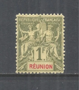 REUNION SCOTT 52 MNG F/VF - 1892 1f BRNZ GREEN/STRAW NAVIGATION & COMMERCE ISSUE - Picture 1 of 2
