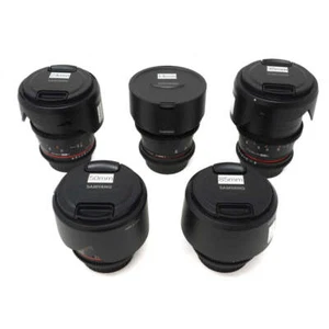 Kit de 5 lentes Samyang VDSLR UMC II Cine usado + estuche (SH42783) - Imagen 1 de 22