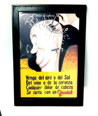 GENIOL Aspirin Framed Advertising Poster Argentina Argentine - NEW!!!!!!! - Image 1 of 4