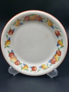 Vintage Harker Pottery Apple & Pear Red Trim Pie Plate Hot Oven    T8 - Picture 1 of 3