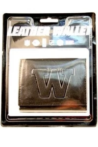 NCAA Washington Huskies Embossed Genuine Leather Wallet Bill Tri-Fold XMAS - Picture 1 of 4