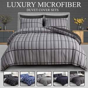 Duvet Cover Set King Size Luxury Reversible Quilt Cover Bedding Set Double - Picture 1 of 504