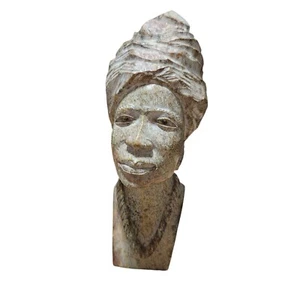 Head Carving Sculpture from Zimbabwe Gemstone Soapstone Shona Stone ? - Picture 1 of 13