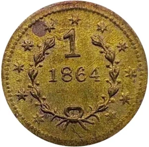 (1864) Liberty 680 / 1 (1864) 810b (R-7) Politische Gegenmedaille - Bild 1 von 2