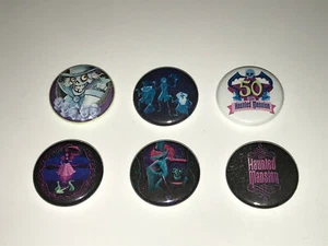 1" 6er SET DISNEY THE HAUNTED MANSION ANSTECKKNÖPFE ANSTECKNADELN PINBACK [P26] - Bild 1 von 2