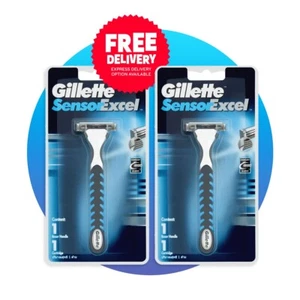 2 x Gillette Sensore Excel Rasoio Doppia Lame Spedizione Manuale Gratuita - Foto 1 di 5